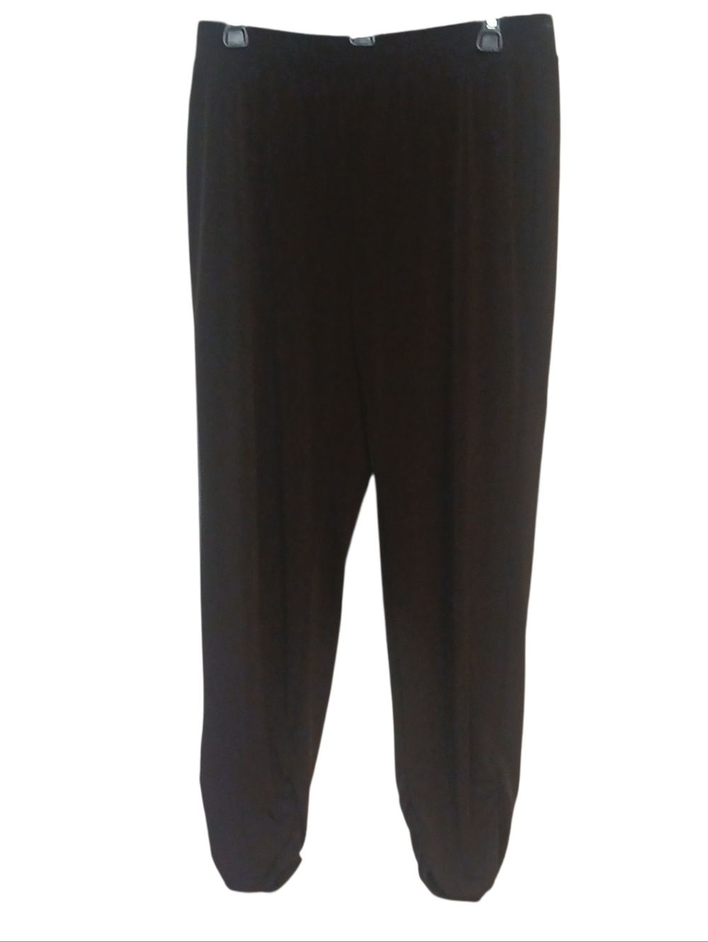 Chico's - NWOT, Ladies Brown Ankle Pants W/Roughing On Ankles, Elastic Waist,